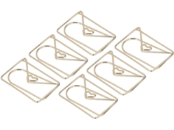 Haofy 100 Clipes de Papel Dourados com Detalhes em Diamante, Artigos de Papelaria e Materiais Escolares de Metal para Organização