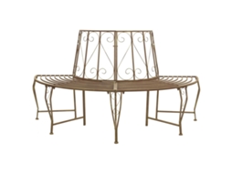 Vidaxl Banco De Árvore 4-número De Lugares 160 X 80 X 89 Cm Aço