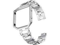 Pulseira De Aço Inoxidável Prateada Para Smartwatch, Compatível Com