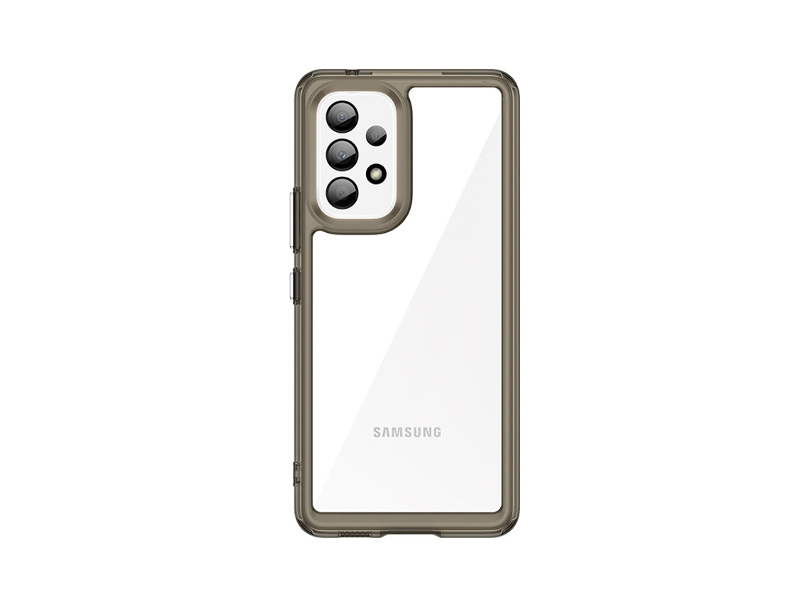 Capa De Celular Colorida Em Acrílico Resistente A Quedas Com Cobertura Totalcinza Translúcido, Samsung Galaxy A33