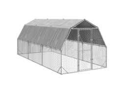 Vidaxl Corrida De Galinhas Com Telhado 2,5x6x2,25 M Aço Galvanizado