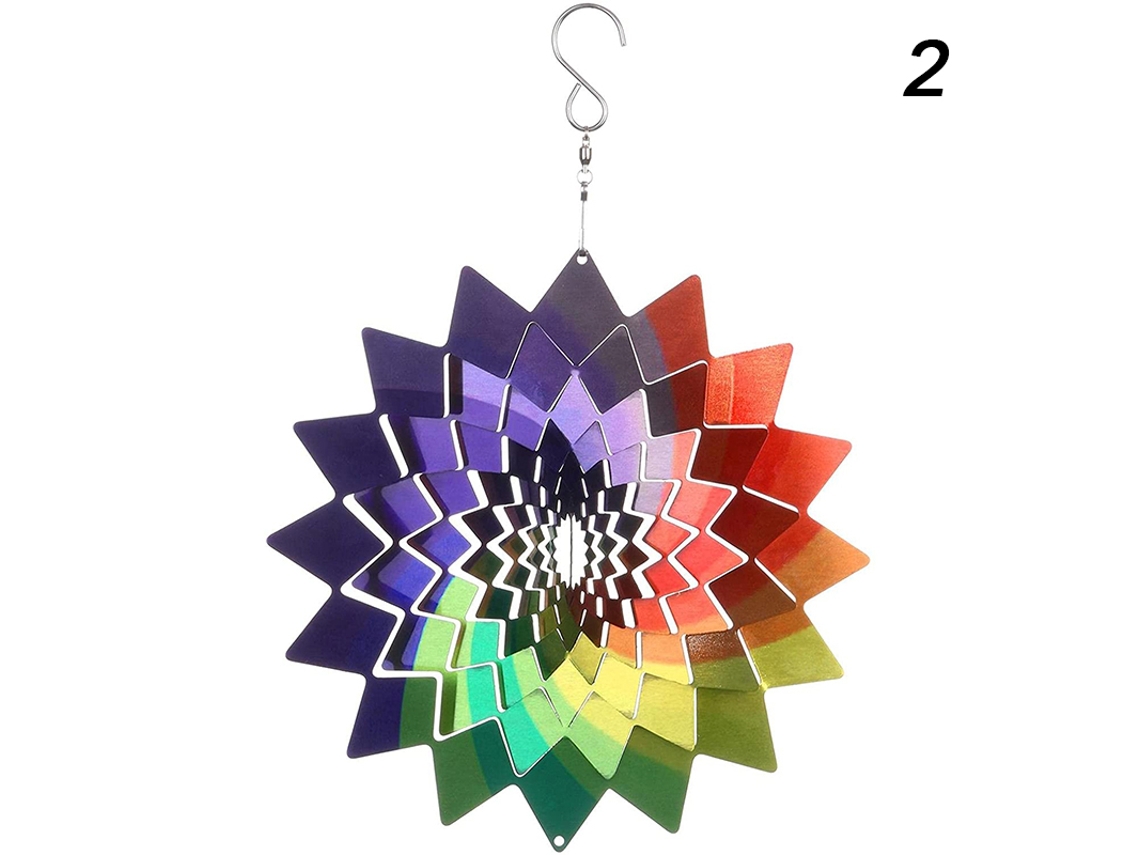 Cata Vento De Metal 3d Pendurado, Sinos De Vento Giratórios, Ornamentos De Arte, Decoração Para Casa, Jardim E Pátio Slowmoose