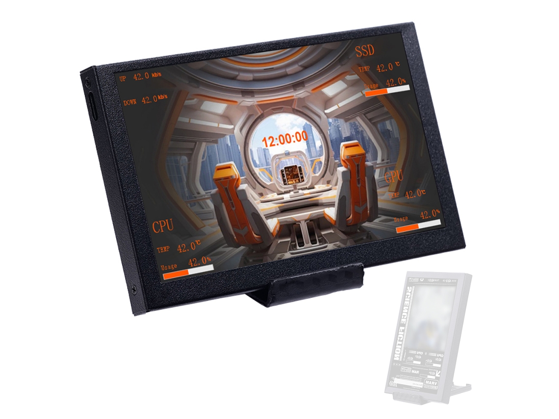 Tela Secundária IPS 5 Polegadas USB para Computadores com Exibição Dinâmica e Personalizada S/MARCA