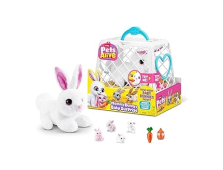 Peluche Pets Alive Mama Bunny Surprise Zuru Interactivo Sorpresa 9554 Jugatoysp25