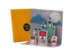 1 Cartão de Felicitações Tridimensional Tipo B-Hk018 Cartão de Felicitações Tridimensional Do Paraíso de Natal AURUM