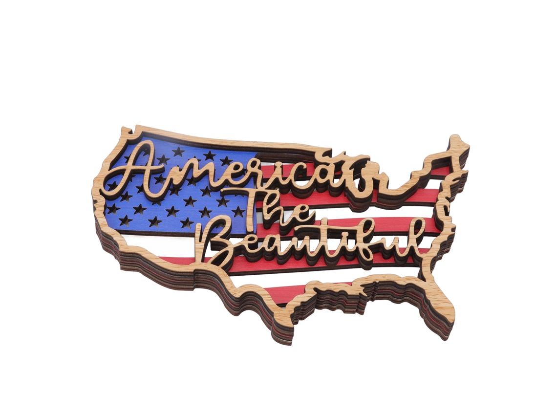 Decoração de buxo para 4 de julho com bandeira americana S/MARCA