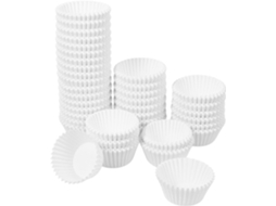 1000 Forminhas Descartáveis De Papel Branco Para Cupcakes, Formas Práticas Para Muffins