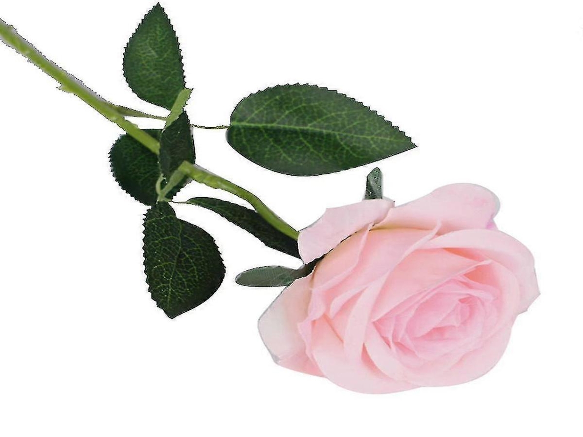 Folhagem Artificial - 10 Peças, 10 Rosas - Rosa, Seda/plástico, 8 Cm - Aspeto Realista - Para Interiores E Exterior E Casamentos | Lurelia