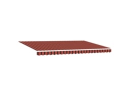 Toldo Retrátil Manual Com Led Laranja E Marrom Vidaxl (500 X 350 Cm)