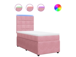 Box Spring Bed, Box Spring Beds Vidaxl Cor-de-rosa Veludo (100 X 200 Cm)