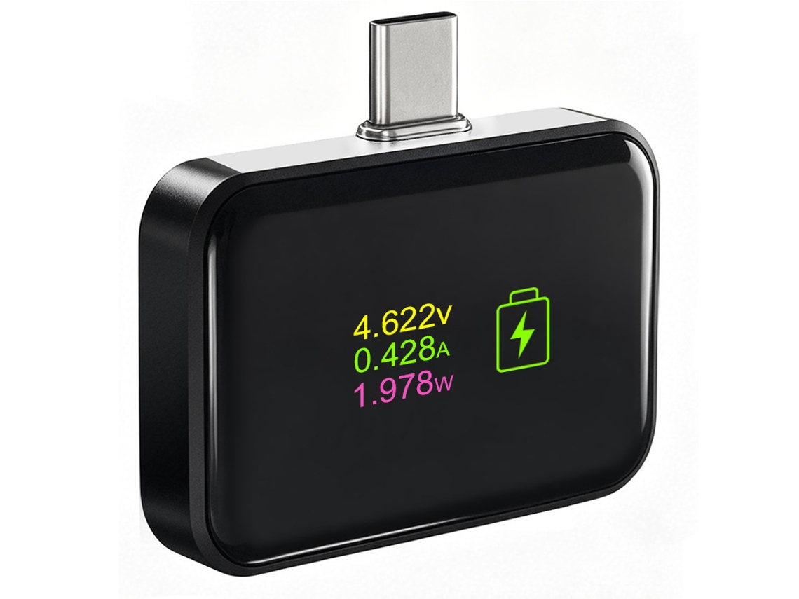 Interruptor Inteligente De Carga Total, Compatível Com Smartphones Type-c, Tablets, Laptops E Todos Os Dispositivos Com Usb-c Preto Panoona