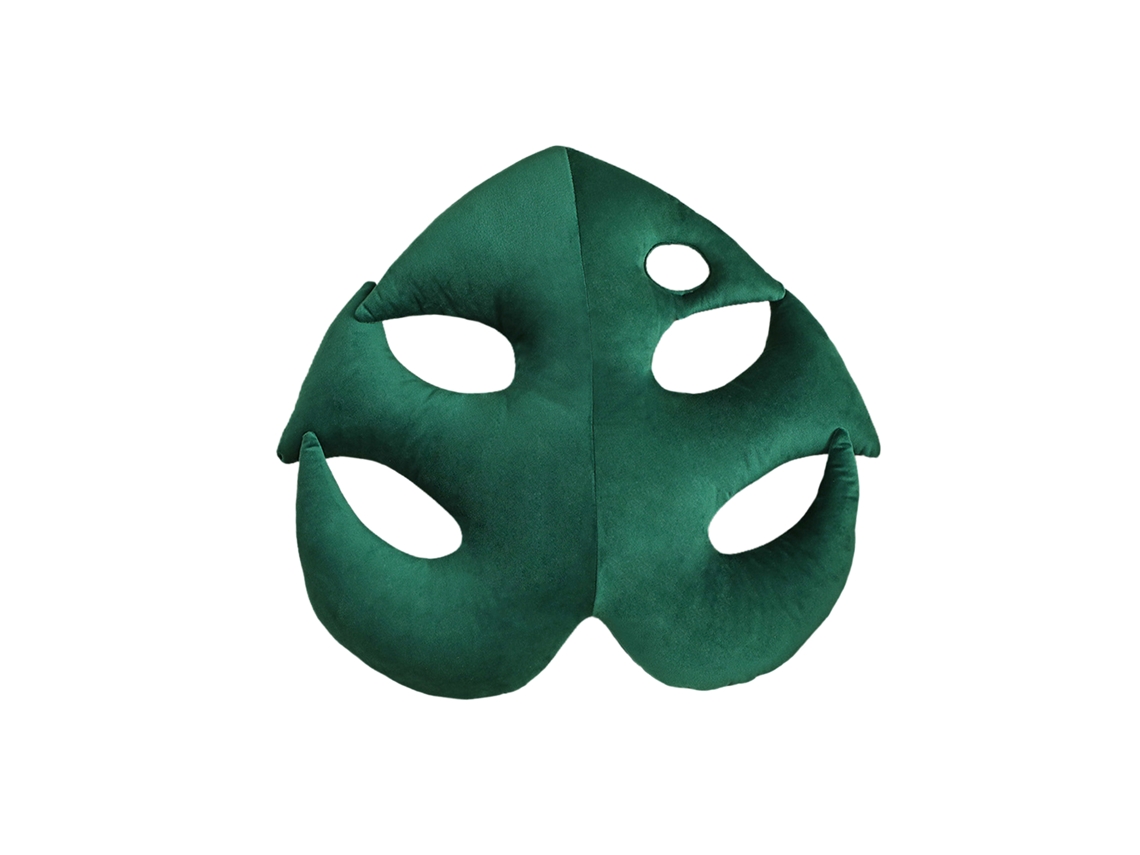Travesseiro Decorativo em Forma de Folha Bamboo Turtle Back Almofada de Sofá Planta Verde | S/MARCA