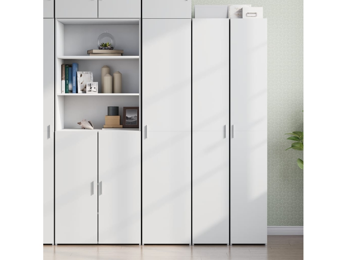Vidaxl Armário Alto 40x42,5x185 Cm Derivados De Madeira Branco