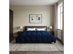 Vidaxl Edredom De Verão Simples 240 X 260 Cm Verão Azul Escuro
