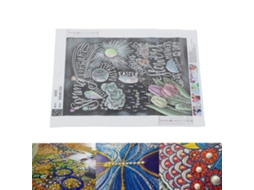Kit De Pintura Com Pedras Rhinestone 5d Mar De Flores Ecológico Sem Desvanecer Cores Vivas E Ricas Alivia O Estresse