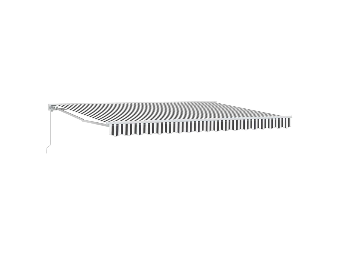 Conjunto 1 Toldo Retrátil Vidaxl Branco Alumínio (5 × 3,5 M)