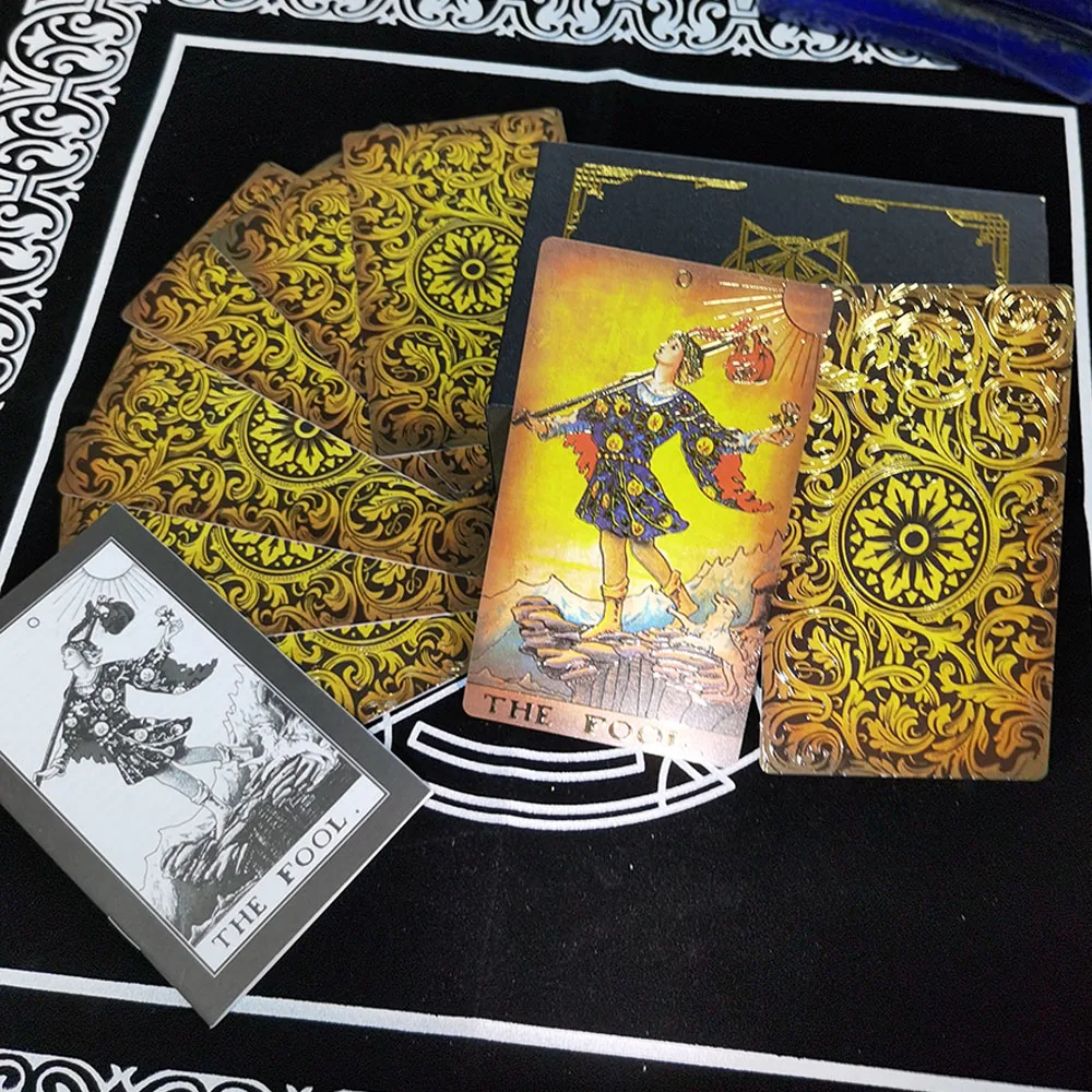 Cartas De Tarô, 12*7cm, Em Pvc Impermeável E Resistente Ao Desgaste, Para Jogos De Adivinhação Em Mesa.