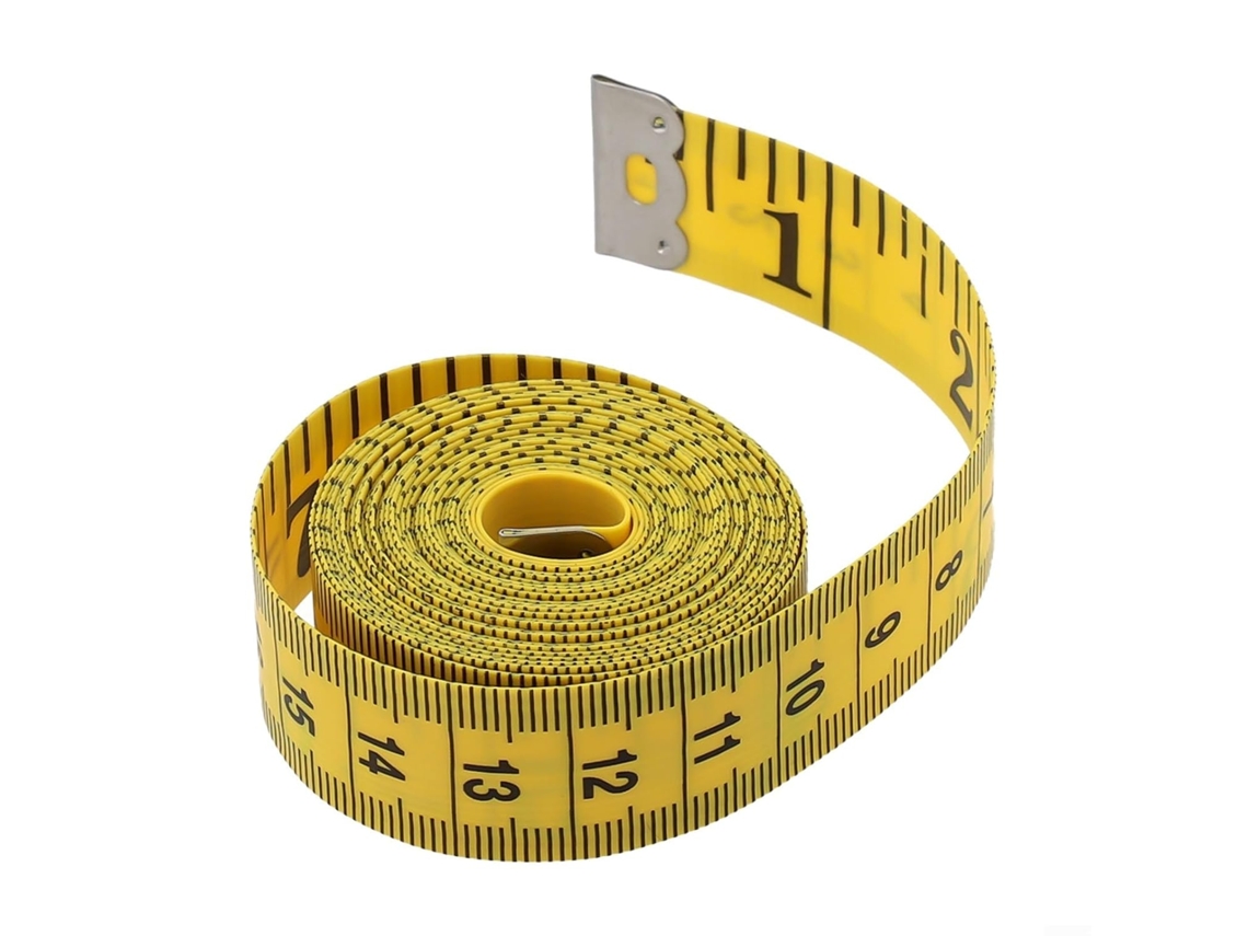 Fita Métrica Dupla Face Macia, 300cm Para Costura, Patchwork, Régua De Tecido Flexível, Pvc Amarelo, 120 Polegadas