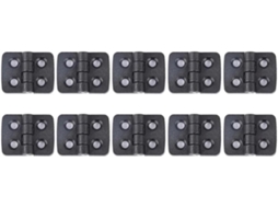 Dobradiças Giratórias Ocultas Para Portas De Armários E Móveis, Em Plástico Preto, Com Rolamento De Pressão, 40x 30mm 10 Unidades