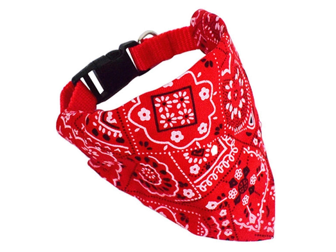 Bandana Ajustável E Respirável Para Colar De Animais, Com Estampa Triangular, Material Algodão E Linho