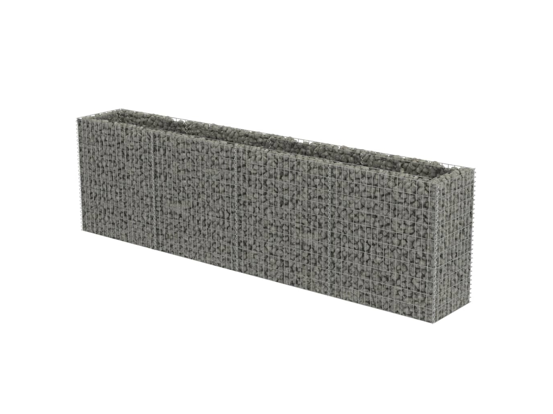 Gabion Raised Bed, Gabion Raised Beds Vidaxl Prateado Aço (360 X 50 X 100 Cm)