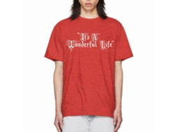 Rockinstone Its A Wonderful Life Movie Title Treatment Heather Red Adult T-shirt Size:xxxl