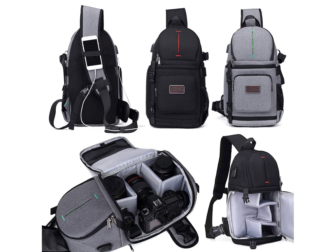 Bolsa Para Câmera Slr Com Carregamento Externo Usb.-aquaforge