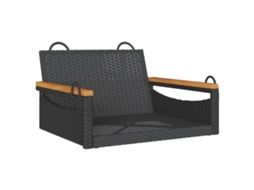 Swing Bench, Swing Benches Vidaxl Preto Rattan / Vime (63 X 62 X 40 Cm)