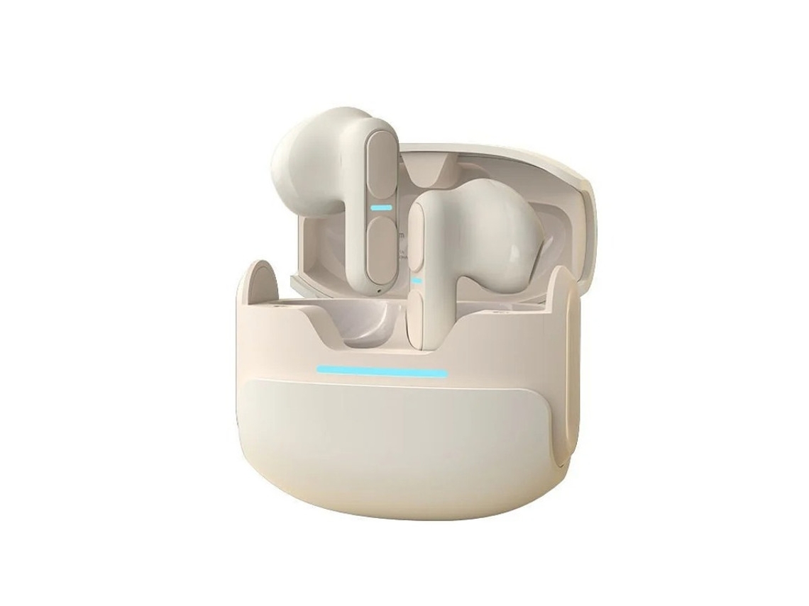 Auriculares Universal Led Estéreo Sem Fio Função Modo Jogo Bestvite Bluetooth Bege