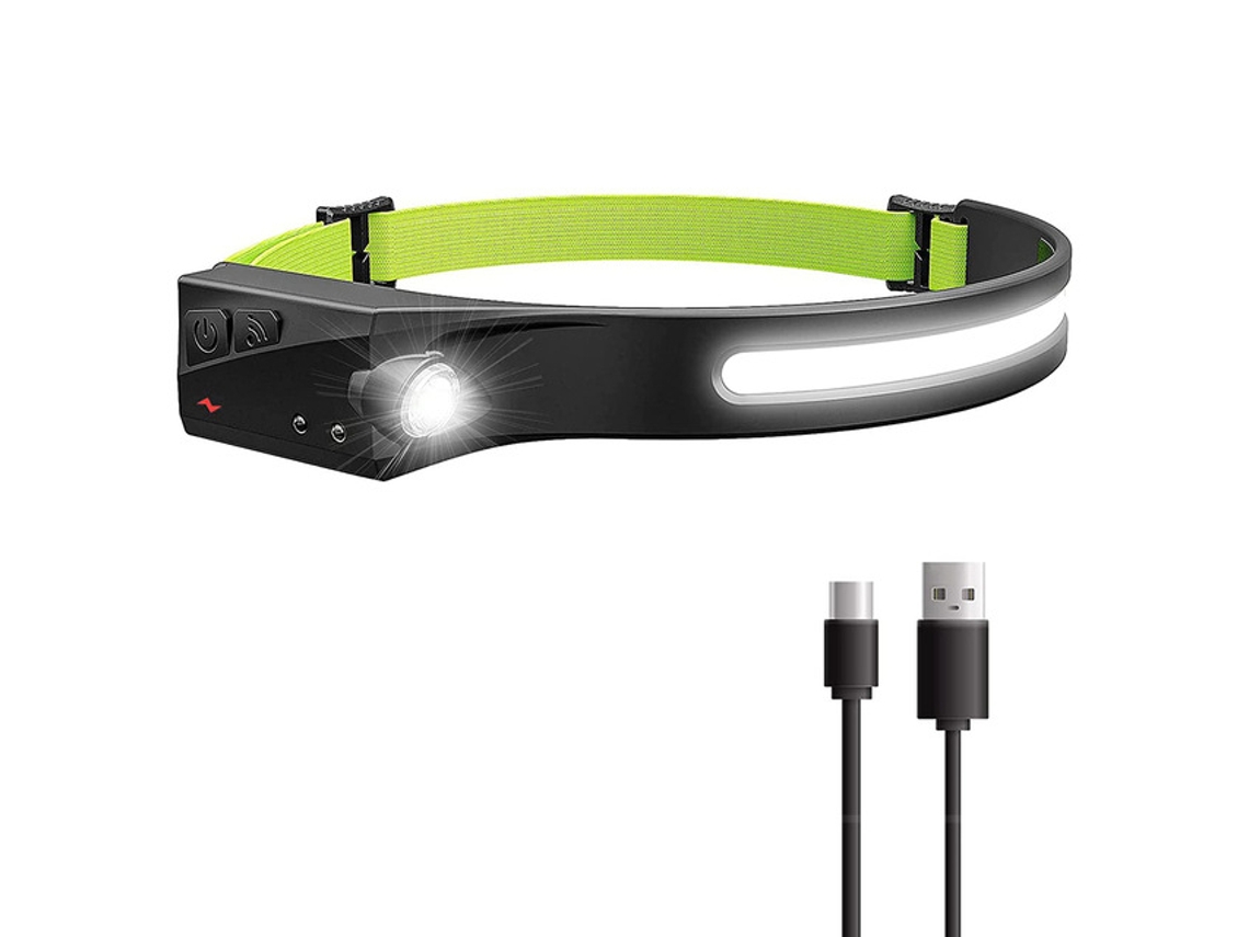 Lanterna De Cabeça Com Sensor De Movimento, Ipx4, 5 Modos De Iluminação, 350lm, Lanterna De Cabeça Led Inteligente Com Sensor De Movimento E