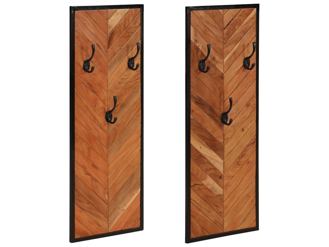 Vidaxl Bengaleiros 2 Pcs 35x1x90 Cm Madeira Maciça Acácia