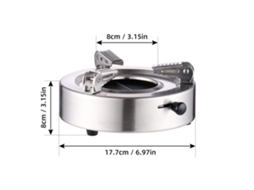 Fogareira Portátil Mini Aço Inox Leve Vento Chama Ajustável Camping S/MARCA