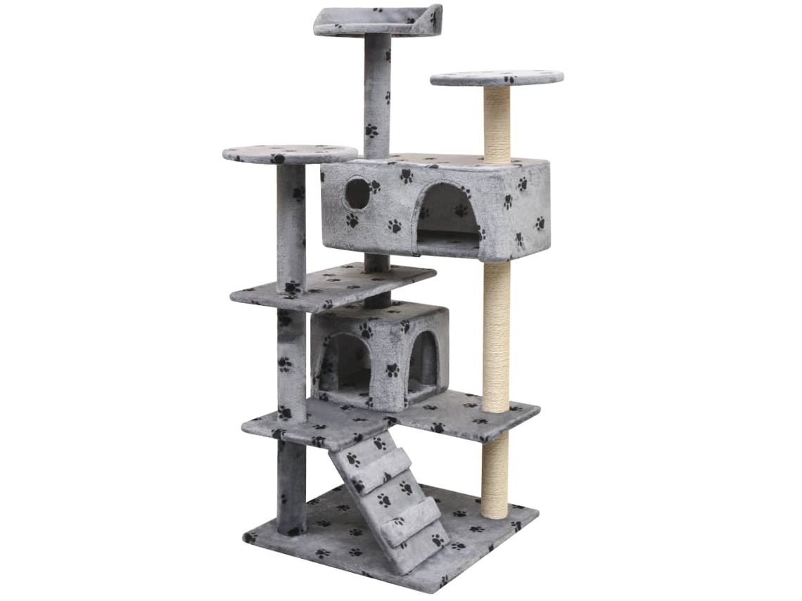 Vidaxl Árvore C/ Postes Arranhadores Sisal 125 Cm Cinzento
