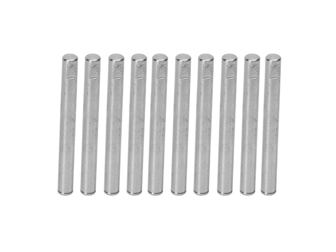 Conjunto de 10 motores RC Eixo Prata com diâmetro de 4 mm e compressão de 39 mm para aeronaves, carros e barcos.