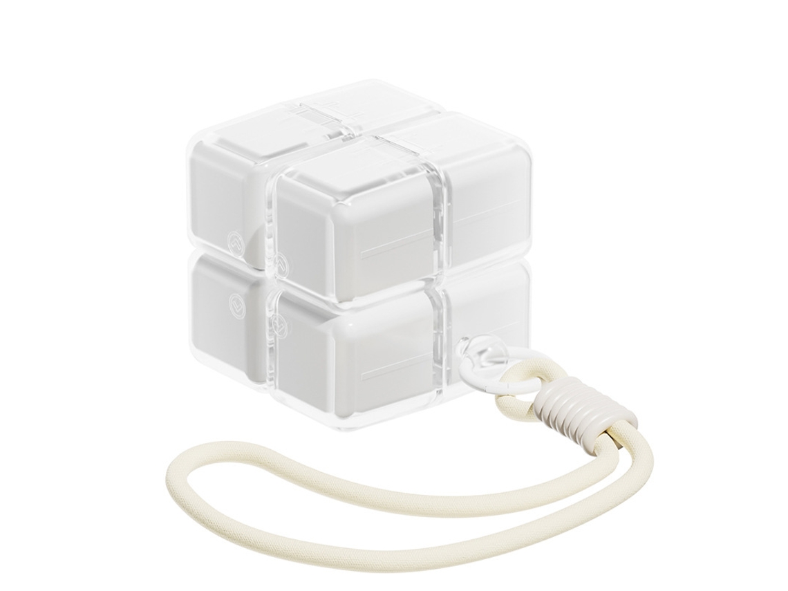 Organizador de Comprimidos CHRUI 8 Células Cubo Mágico com Alça Sem Bpa (branco)
