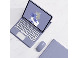 Lurelia Capa Com Teclado Bluetooth Para Ipad Pro 10.5 Com Bandeja Para Caneta, Roxo Escuro