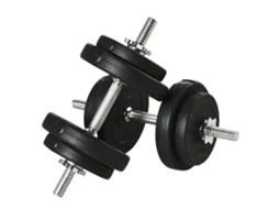 Conjunto De Halteres Ajustáveis Aço E Pu Cor Preto 45x20,5x20,5 Cm Homcom