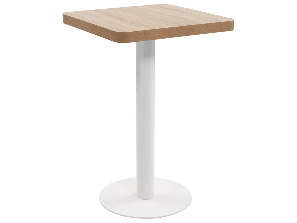 Vidaxl Mesa Bistrô 50x50 Cm Mdf Castanho-claro