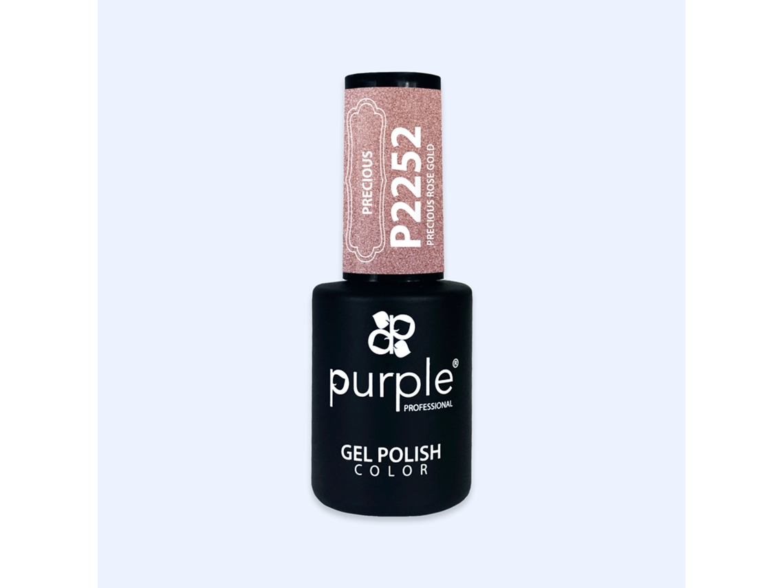 Verniz Gel Roxo Ouro Rosa Precioso P2252