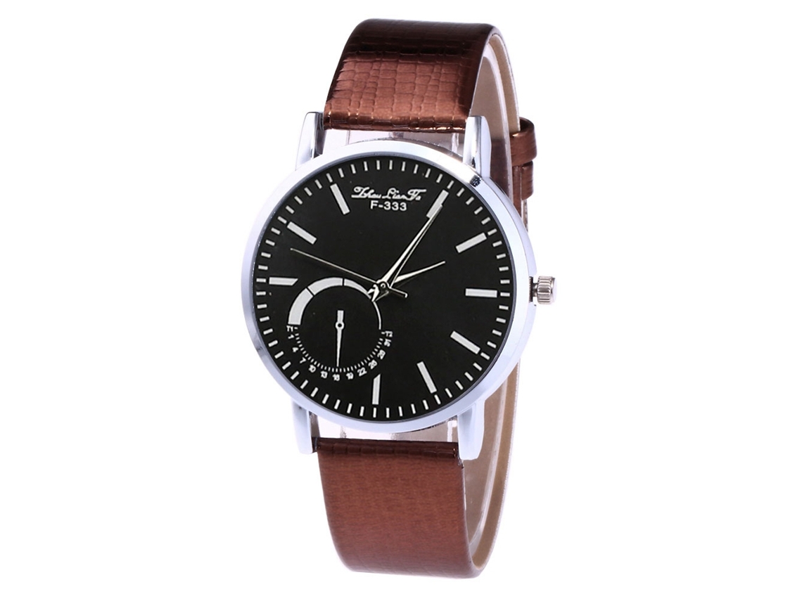 Reloj De Pareja Unisex Zhoulianfa Con Correa De Pu Y Dial Redondo De Cuarzo