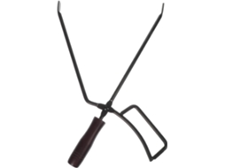 Pinça Para Churrasco Com Cabo De Madeira Maciça, 1 Peça, Pinça Para Carvão Lareira Externa, Cabo Confortável E