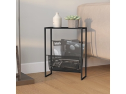 Vidaxl Suporte De Revistas 35x15x45 Cm Aço Preto