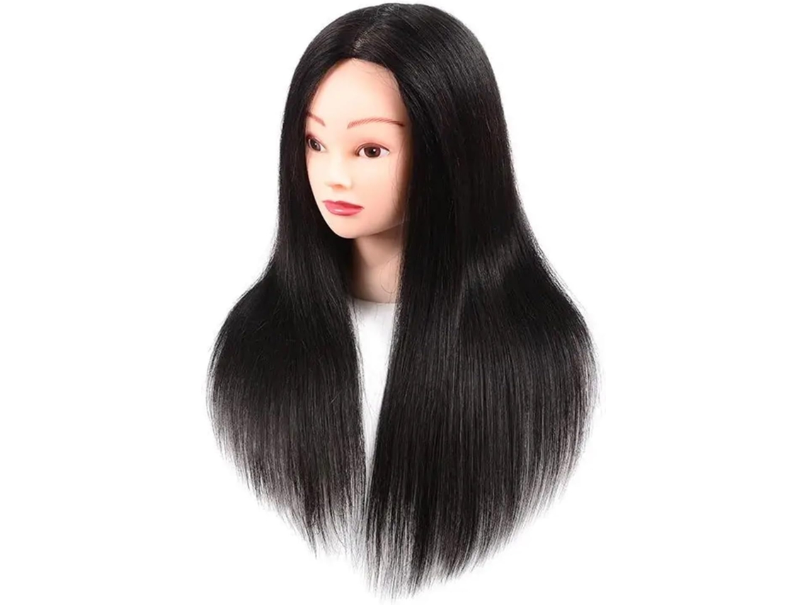 Cabeça de manequim com cabelo natural SFUSHOS