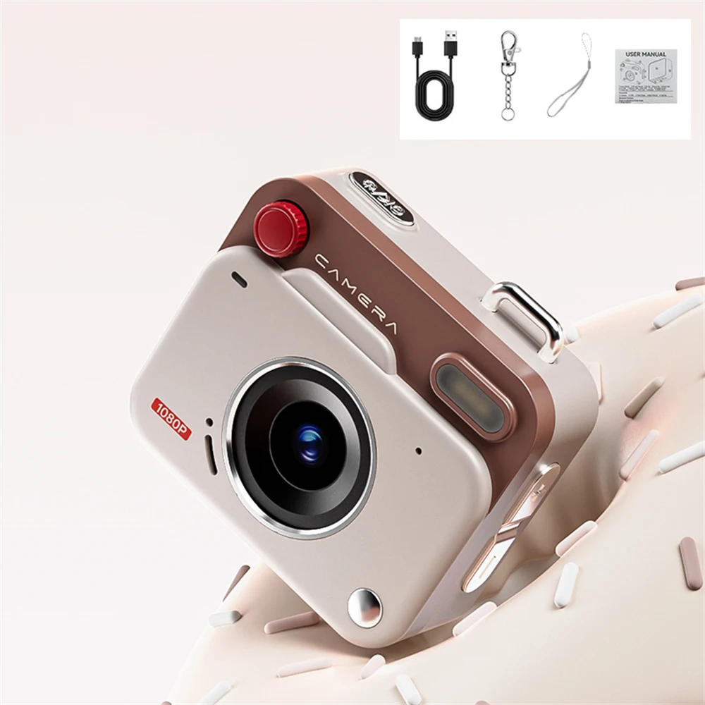 Mini Câmera Digital Hd 1080p 48mp Câmera Selfie Escolar para Estudantes/crianças MDUG (cáqui 8gb)