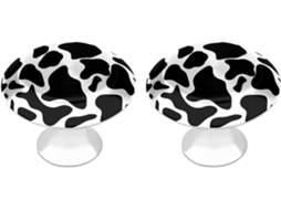 Conjunto De 2 Puxadores Gaveta Em Aço Inoxidável, 28mm, Design De Vaca, Estilo Moderno, Redondos, Puxadores Decorativos