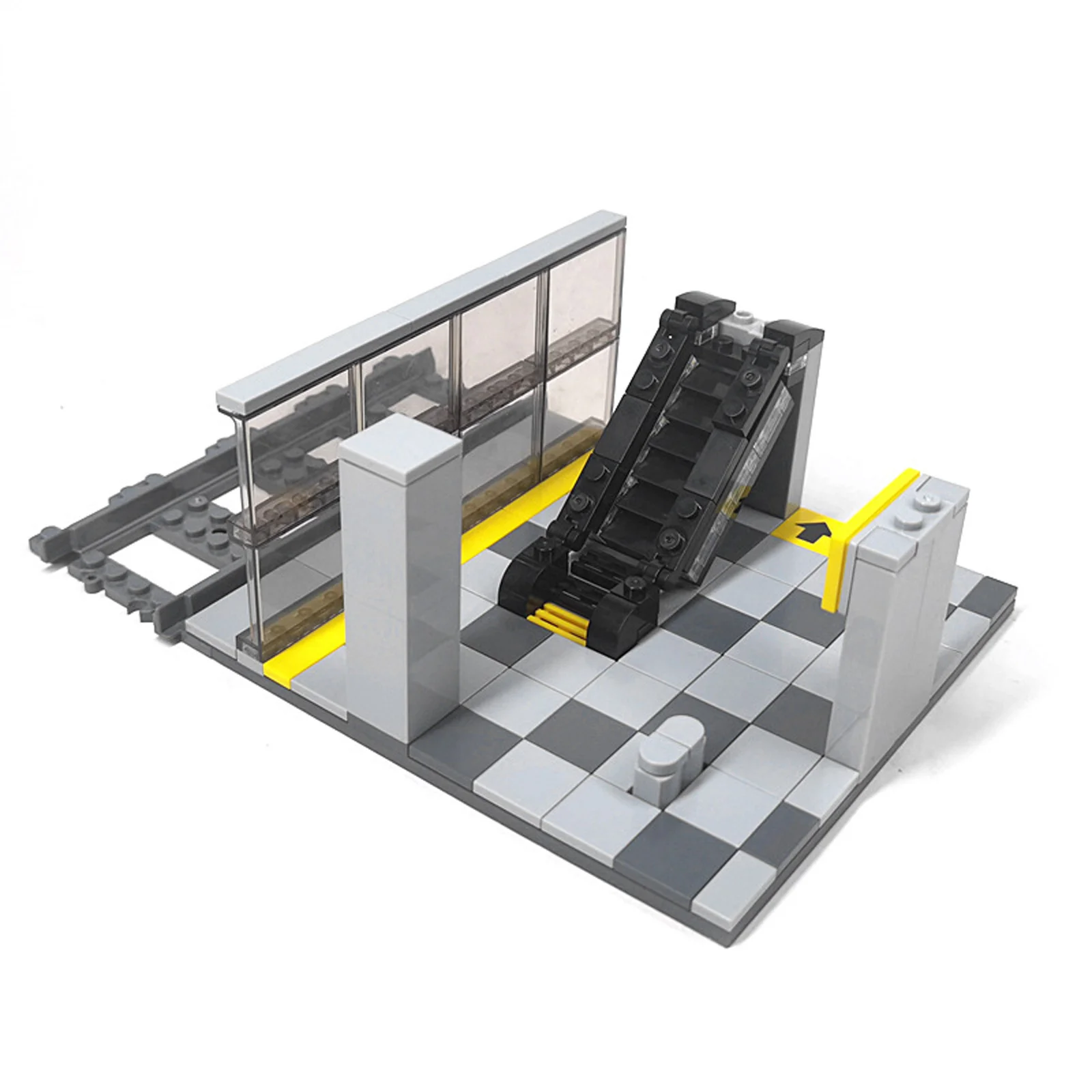 Conjunto De Blocos De Construção Para Maquete De Estação De Metrô Com Portão De Segurança (moc).