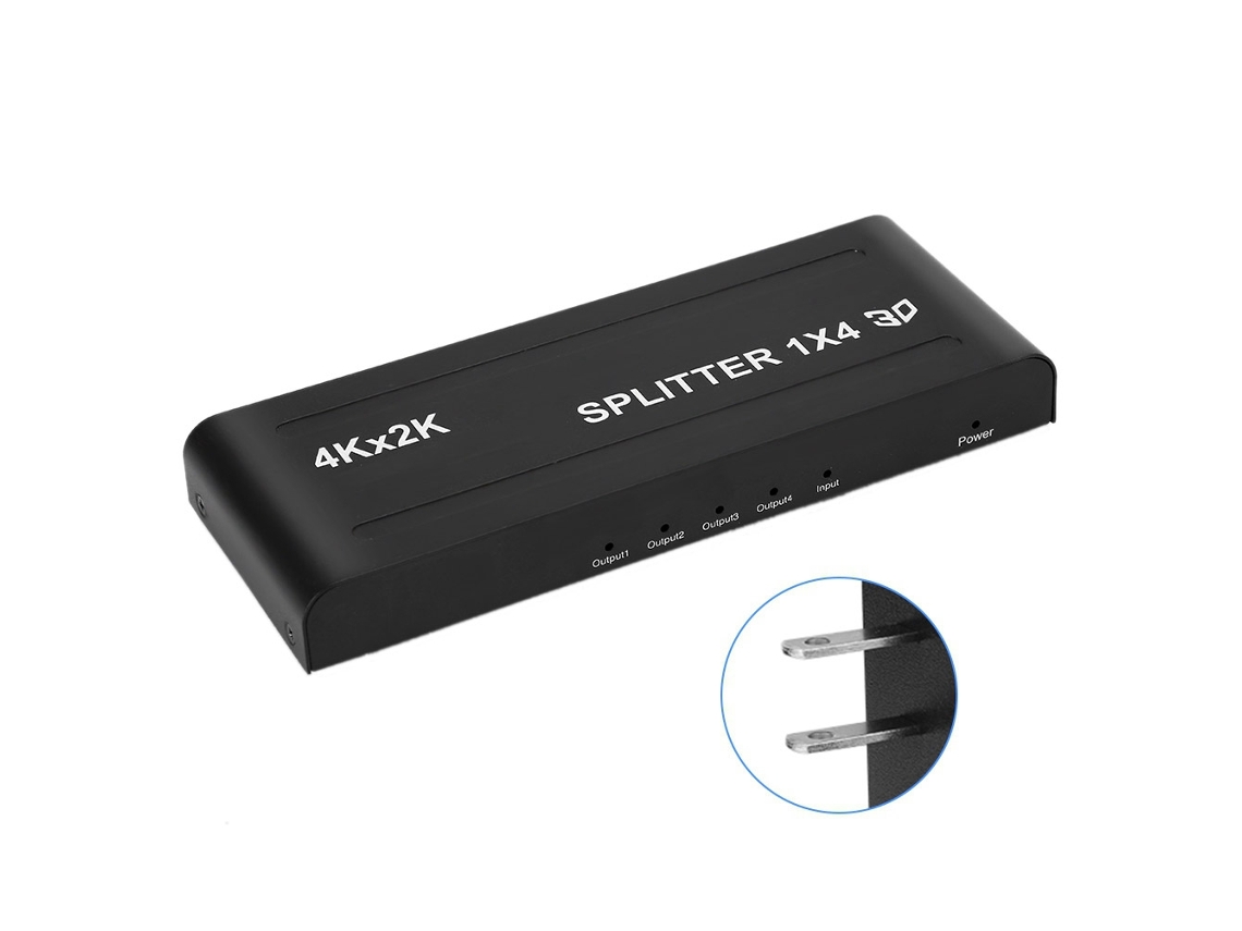 Switcher Splitter Hdmi De Metal 4k 1080p 60hz 3d 1 Entrada 4 Saídas