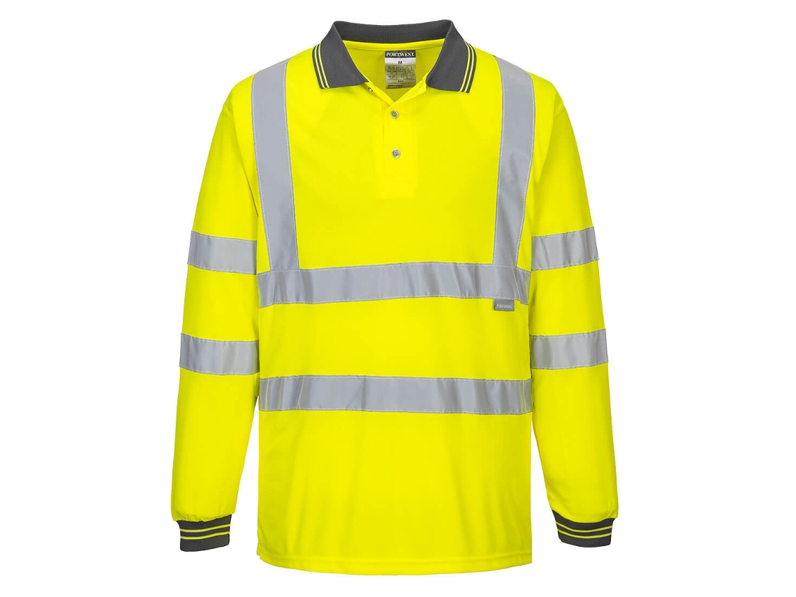 Polo Manga Longa De Alta Visibilidade – Conforto E Durabilidade Laranja / 5xl
