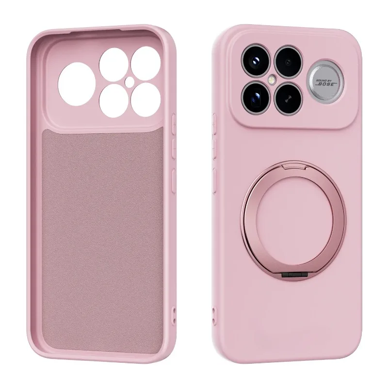 (rosa, Xiaomi 17 Ultra) Capa Para Celular Com Estrutura Em Liga De Alumínio, Painel À Prova De Choque E Fixação Magnética.