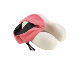 Travesseiro de viagem ergonômico de espuma viscoelástica Slowmoose, cinza
